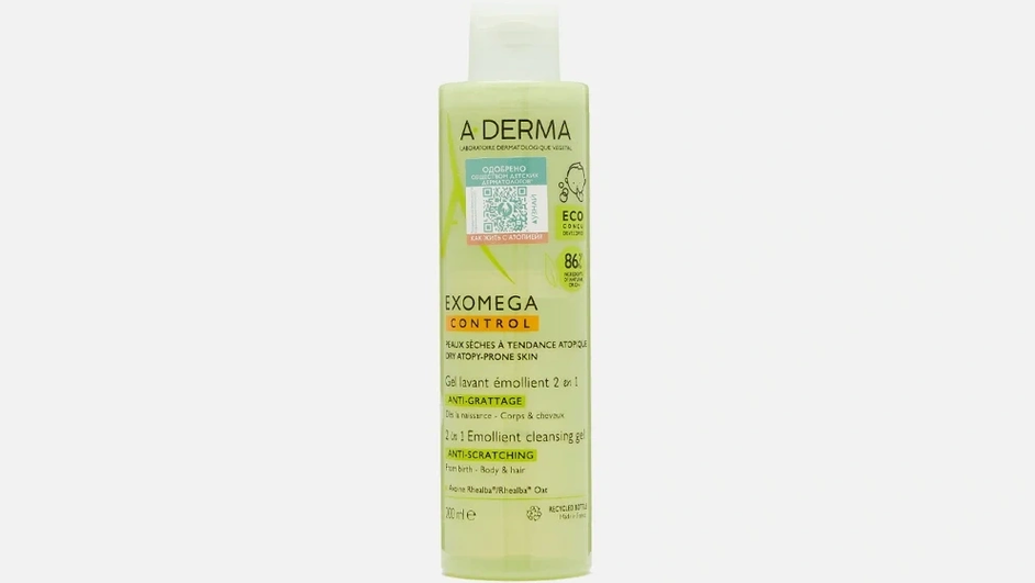 Гипоаллергенный гель для душа фирмы A-Derma серии Exomega Control Гипоаллергенный гель для душа фирмы A-Derma серии Exomega Control