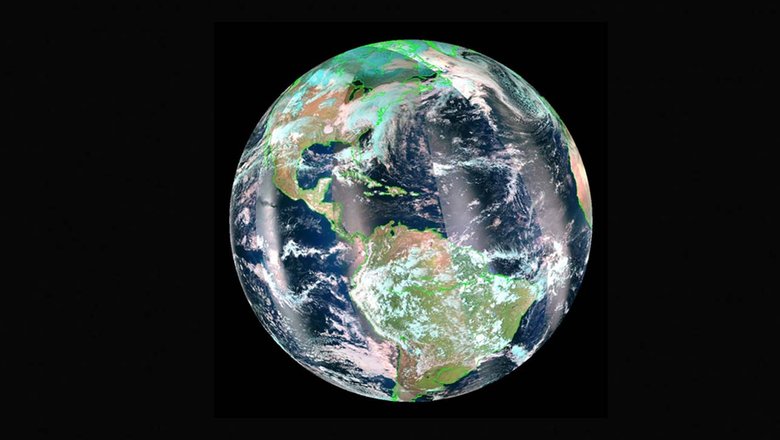 Фото Земли сделано приборами спутника «Метеор-М» №2-4