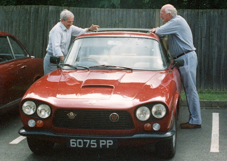 Джим Кибл и Джон Гордон на встрече владельцев Gordon-Keeble GT, посвященной 25-летнему юбилею автомобиля