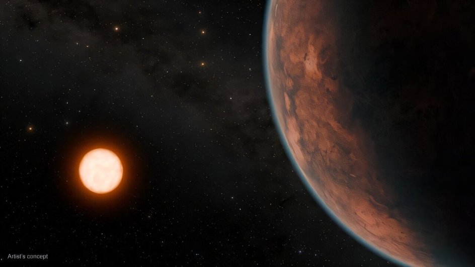 Экзопланета GJ 12b с материнской звездой иллюстрация Экзопланета GJ 12b с материнской звездой иллюстрация