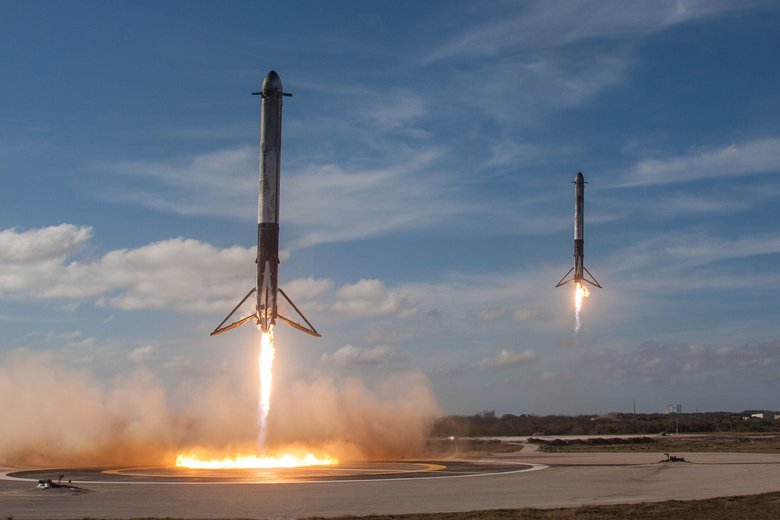 Запуск Falcon Heavy. Фото: Flickr / Space X / Public Domain