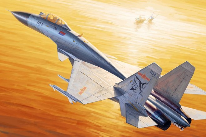 Палубный истребитель РЭБ Shenyang J-15DT