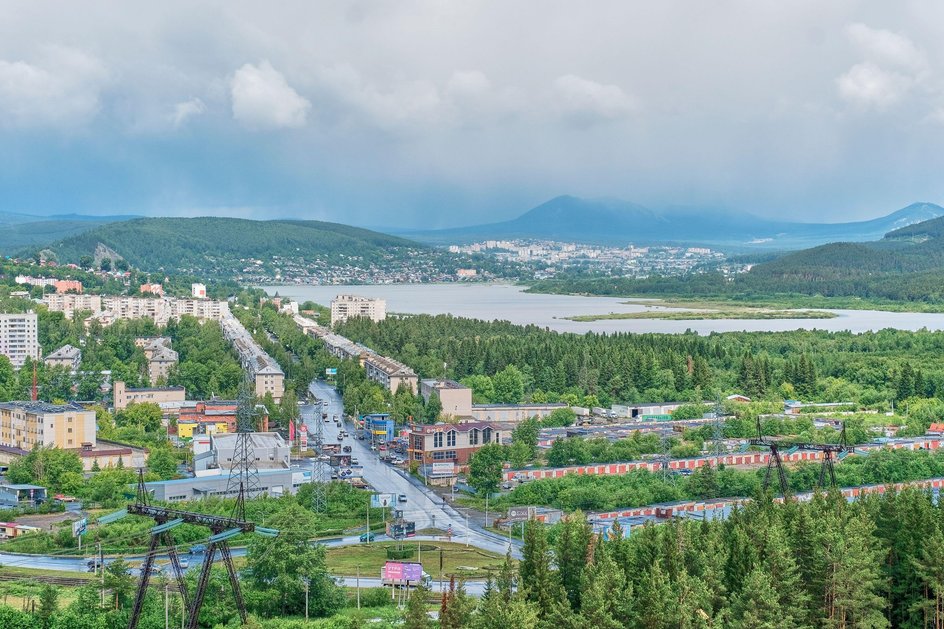 Панорама города и окрестностей города Златоуст