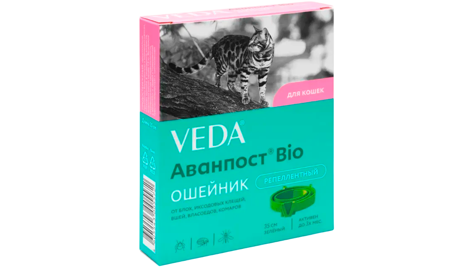 Ошейник от клещей для кошек Veda Аванпост Bio Ошейник от клещей для кошек Veda Аванпост Bio