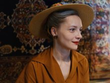 Екатерина Вилкова на съемках сериала «Шифр»