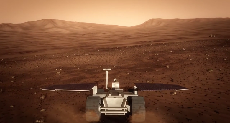 Таким представляют себе марсоход в миссии Mars One. Кадр из видео Mars One.