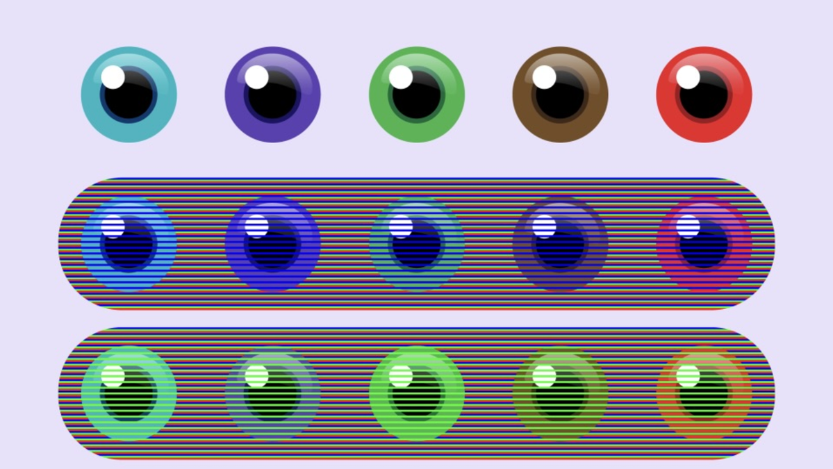 Иллюзия цвет глаз в строчке