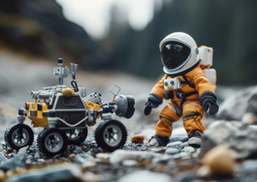 Космонавт и марсоход