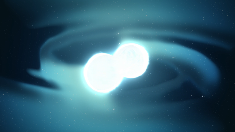 Художественное изображение слияния нейтронных звезд. Фото: NASA&apos;s Goddard Space Flight Center/CI Lab