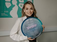 Анна Хилькевич на съемках сериала «Универ. 15 лет спустя»