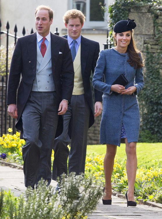 Принц Уильям, принц Гарри и герцогиня Кэтрин посетили свадьбу друзей в Глостершире
