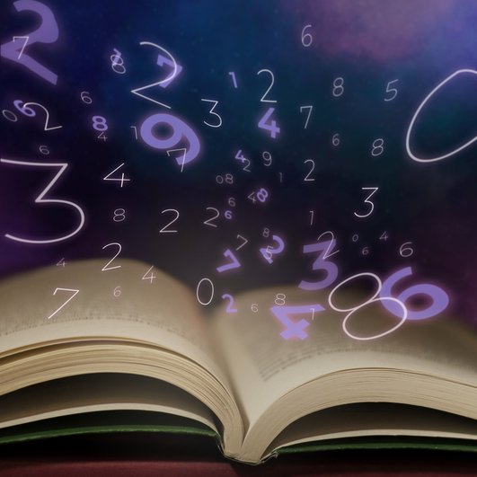Открытая книга, из которой летят цифры Открытая книга, из которой летят цифры