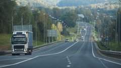 Трасса М10 `Россия` фура дорога грузовик