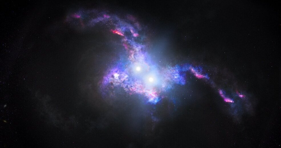 Редкая находка: «Хаббл» обнаружил двойной квазар