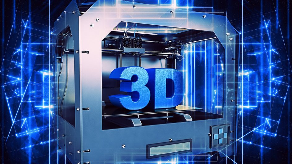 3d принтер с абстрактными линиями