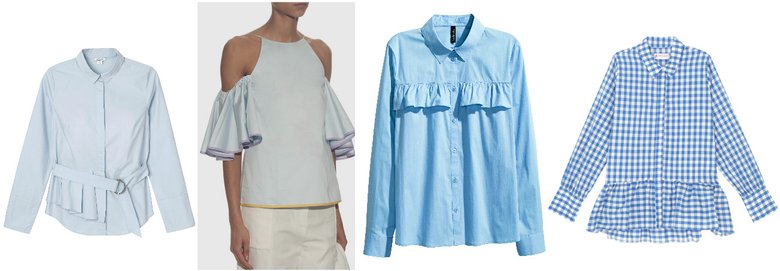Рубашка Monki; топ Anna October; рубашка H&M; рубашка MIXER. 