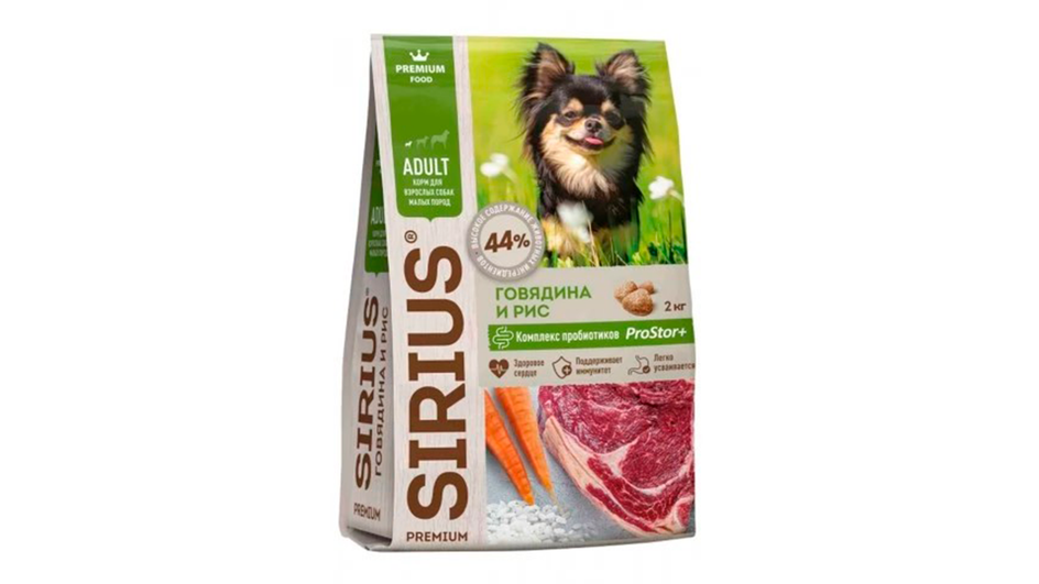 Cухой корм для собак SIRIUS Adult для мелких пород Cухой корм для собак SIRIUS Adult для мелких пород