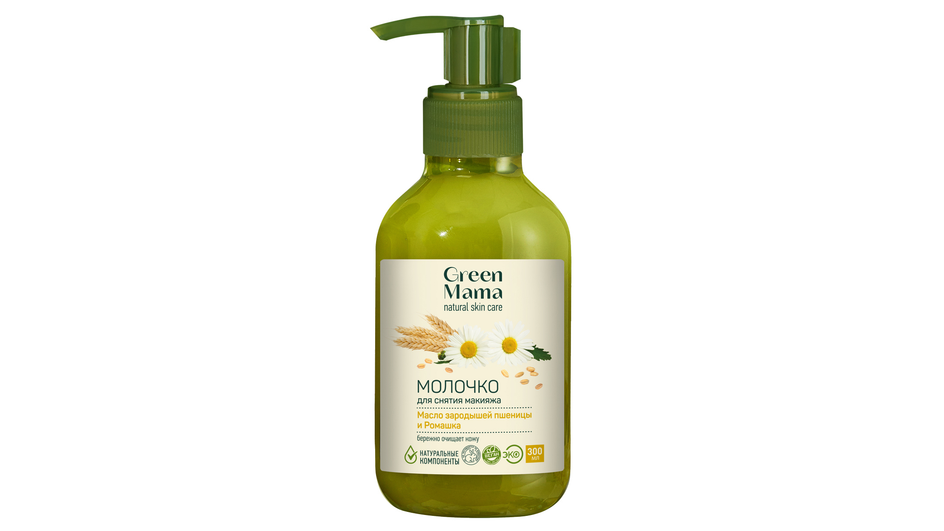Молочко для снятия макияжа фирмы Green Mama серия «Масло зародышей пшеницы и ромашка» Молочко для снятия макияжа фирмы Green Mama серия «Масло зародышей пшеницы и ромашка»