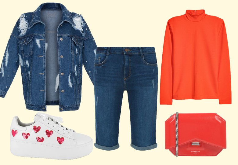 Бриджи Dorothy Perkins; куртка T-Skirt; водолазка H&M; кеды Ash; сумка Givenchy (yoox.com)