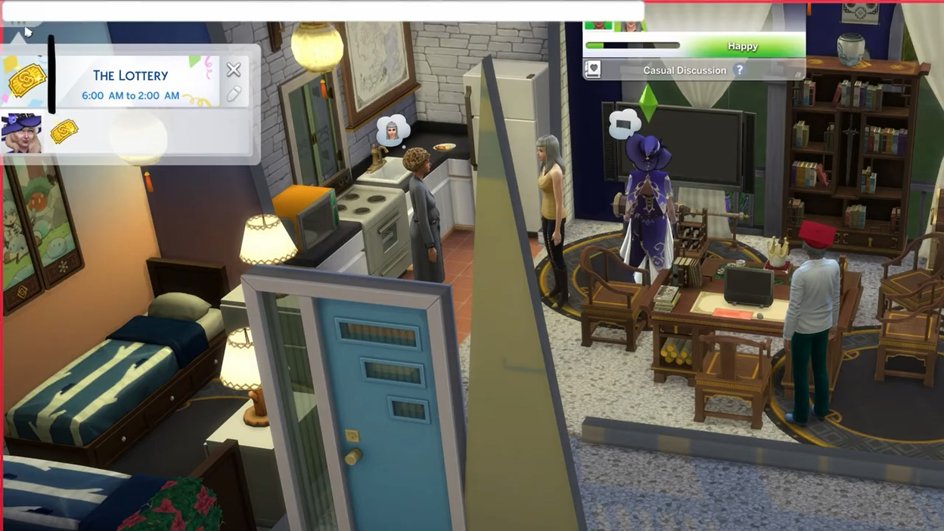 Командная строка в The Sims 4 во время игры появляется в левом верхнем углу