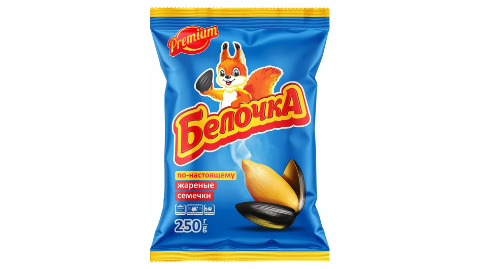 Жареные семечки подсолнуха фирмы «Белочка» Жареные семечки подсолнуха фирмы «Белочка»