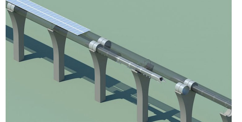 На крышах туннелей Hyperloop смонтируют солнечные батареи / SpaceX.
