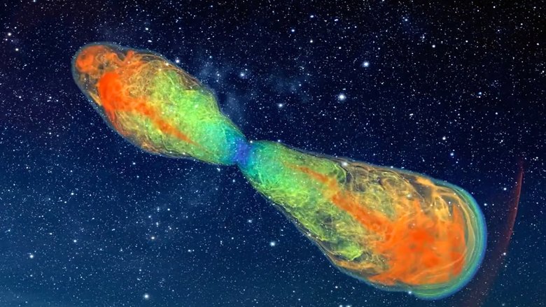 Изображение гравитационной волны, создаваемой «коконом» из частиц умирающей звезды. Фото: CIERA