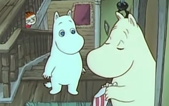 Кадр из мультфильма «Приключения муми-троллей»