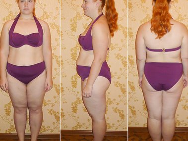 Slide image for gallery: 4670 | Ольга Шомова постоянно увеличивает нагрузку на тренировках и отмечает не только снижение веса, но и то, что с начала программы состояние ее кожи заметно улучшилось