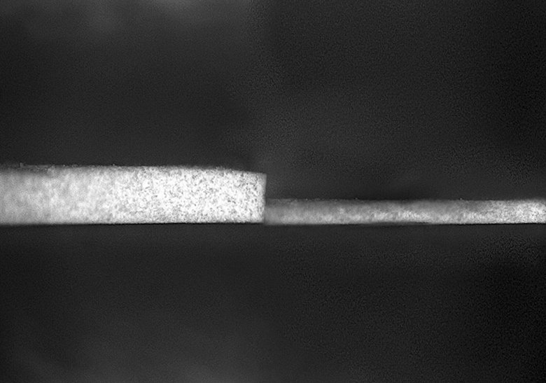 Инновационная белая краска под микроскопом. Пористая структура не позволяет теплу проникать дальше. Фото: New Atlas
