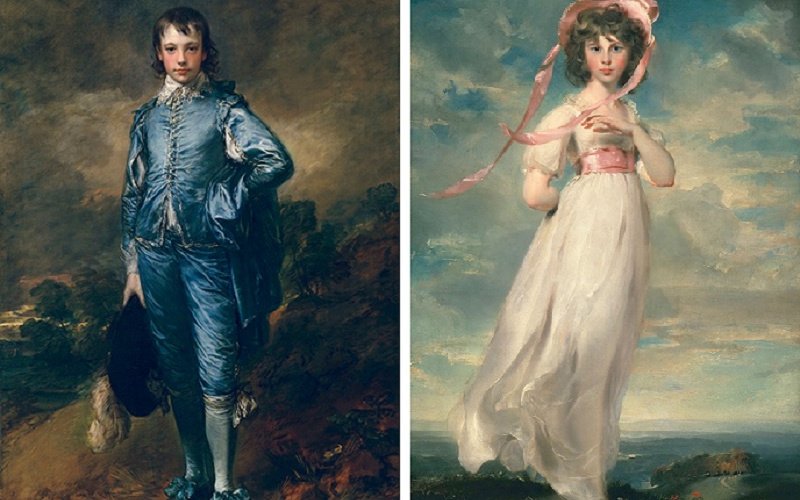 «Мальчик в голубом» Томаса Гейнсборо (1770) и «Сара Баррет Маултон: Пинки» Томаса Лоуренса (1794)