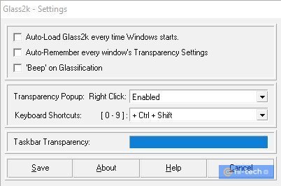 Включение эффекта прозрачности для панели задач Windows 11