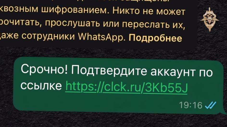 Скриншот сообщения "Срочно! Подтвердите аккаунт по ссылке..." Скриншот сообщения "Срочно! Подтвердите аккаунт по ссылке..."