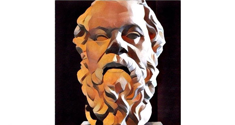Древнегреческий философ Сократ - селфи через Prisma