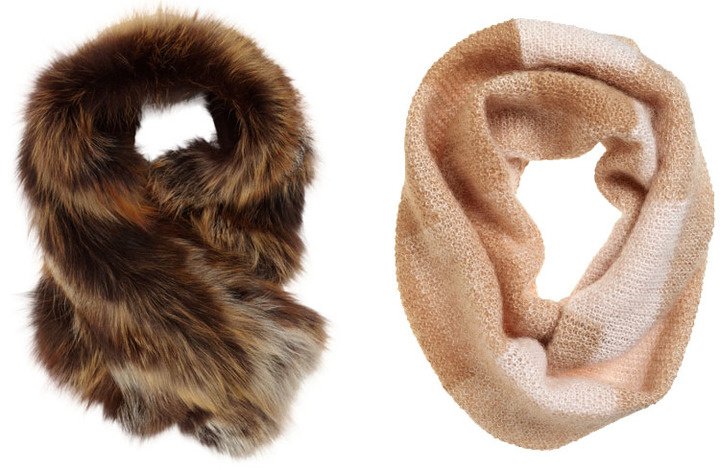 Горжетка из натурального меха — Barneys New York, 14 670 руб./$445; шарф-снуд — By Malene Birger, 5875 руб./$179 Горжетка из натурального меха — Barneys New York, 14 670 руб./$445; шарф-снуд — By Malene Birger, 5875 руб./$179