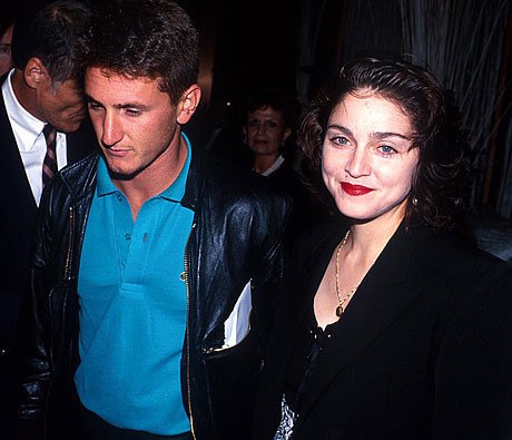 С первым мужем, актером Шоном Пенном, 1986 год