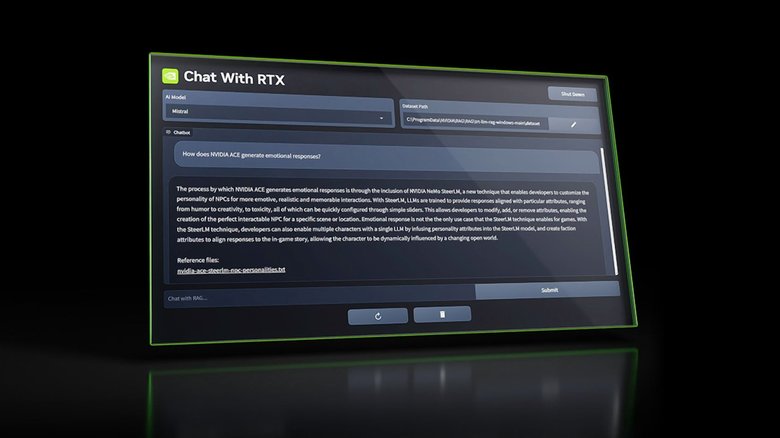 Интерфейс Chat with RTX