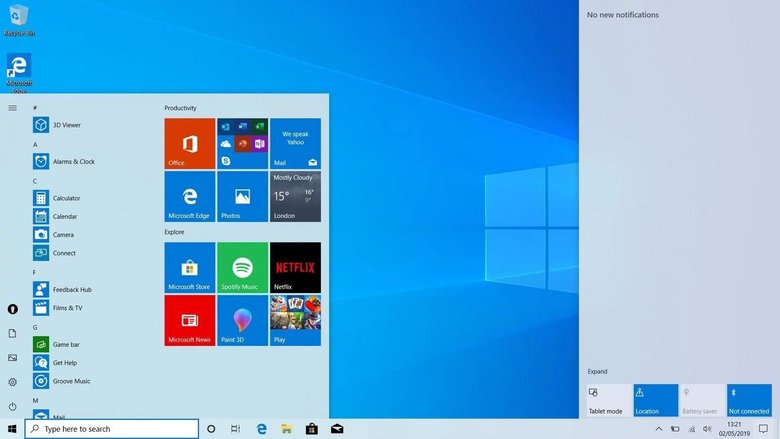 Майское обновление Windows 10 привносит в систему очень светлую тему оформления