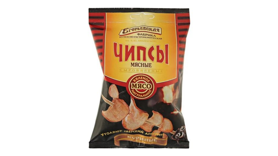Мясные чипсы (Джерки) фирмы Егорьевская ФКГ серия куриные сыровяленые Мясные чипсы (Джерки) фирмы Егорьевская ФКГ серия куриные сыровяленые