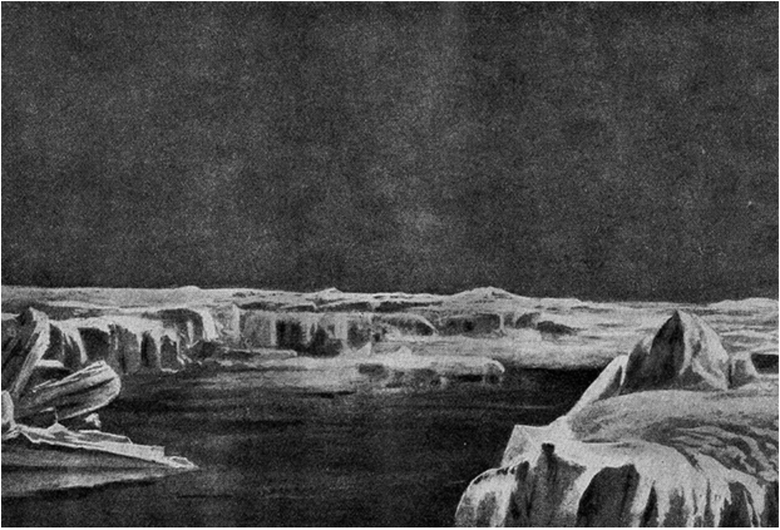 Ледяные поля Антарктиды. Рисунок П. Михайлова