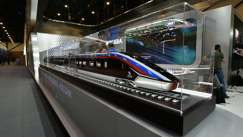 Так выглядит макет ВСМ Санкт-Петербург — Москва на ПМЭФ 2024.