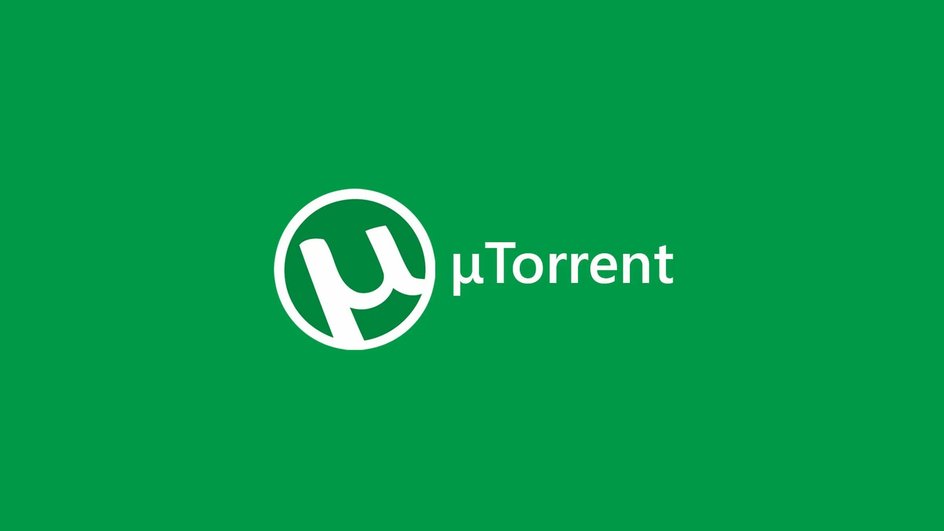 Логотип µTorrent на зеленом фоне Логотип µTorrent на зеленом фоне