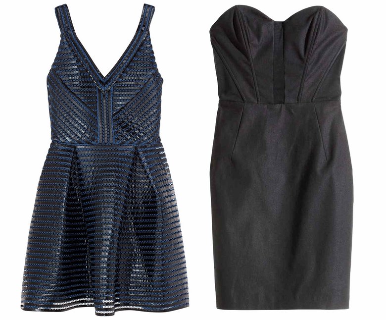 Слева: платье Maje (Podium Market), 19 100 руб.; справа: платье H&M, 2999 руб.