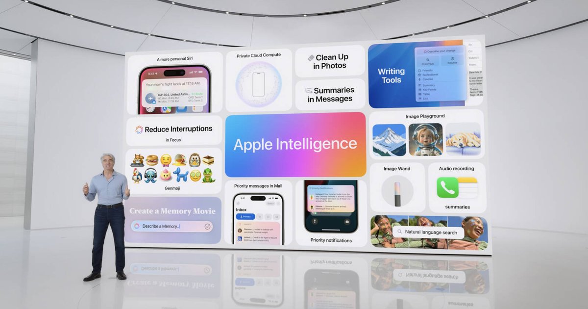 Дебютировала Apple Intelligence — новая система персонального интеллекта