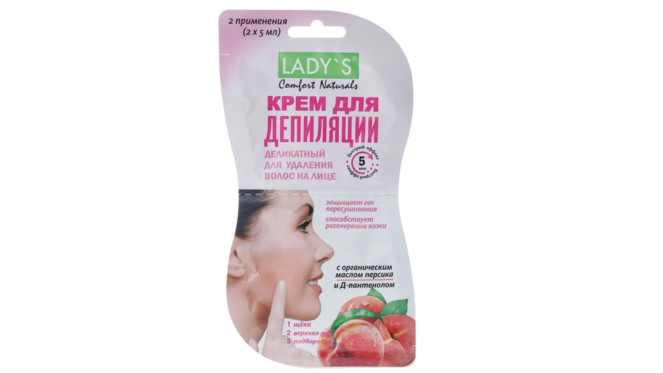 Крем для депиляции лица фирмы LADY'S серии Comfort Naturals Крем для депиляции лица фирмы LADY'S серии Comfort Naturals