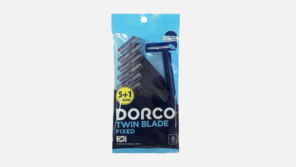 Одноразовый бритвенный станок для мужчин фирмы Dorco серии Twin Blade Fixed Одноразовый бритвенный станок для мужчин фирмы Dorco серии Twin Blade Fixed