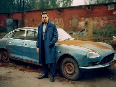 Илон Маск в образе советского самодельщика