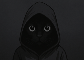 Кот в капюшоне