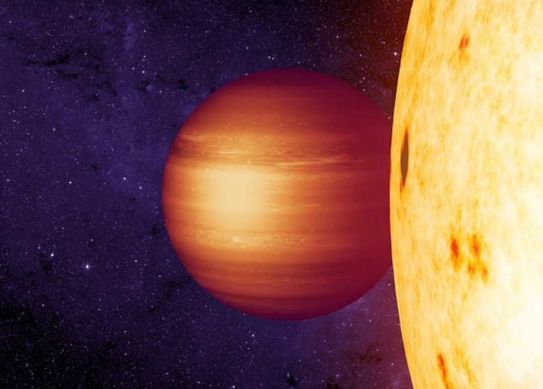 Один из «горячих юпитеров» вне Солнечной системы. Фото: McGill University