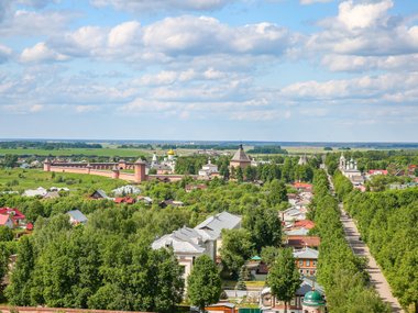 Вид на Суздаль с высоты птичьего полета